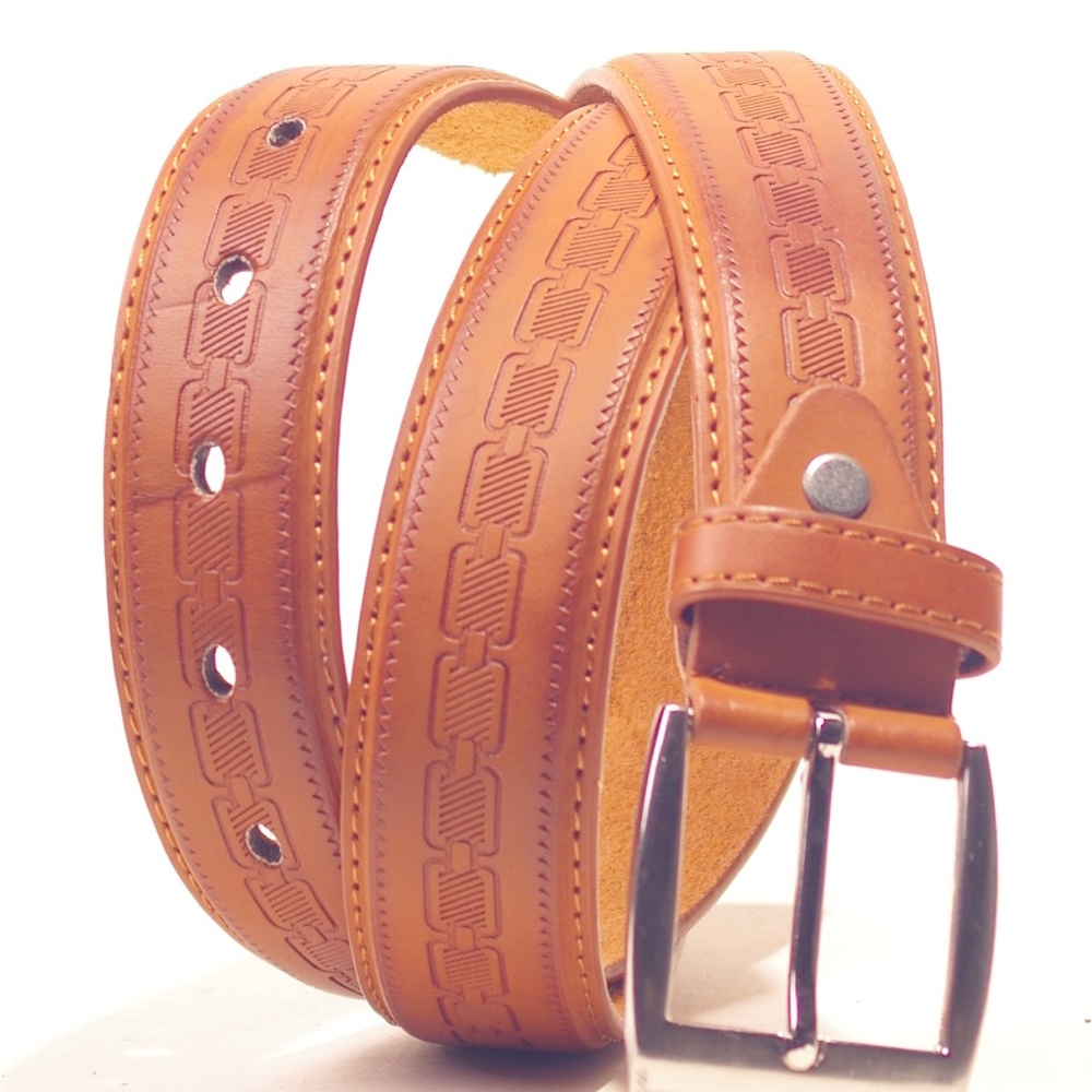 Leather Belt Unworn Unisex Removable Buckle